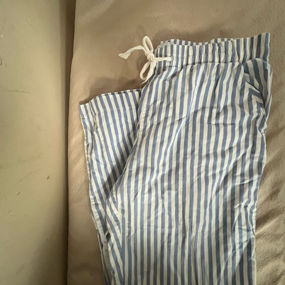 Women's Gap Blue & White Stripe Poplin Pajama Pants, Size XS - Picture 5 of 7